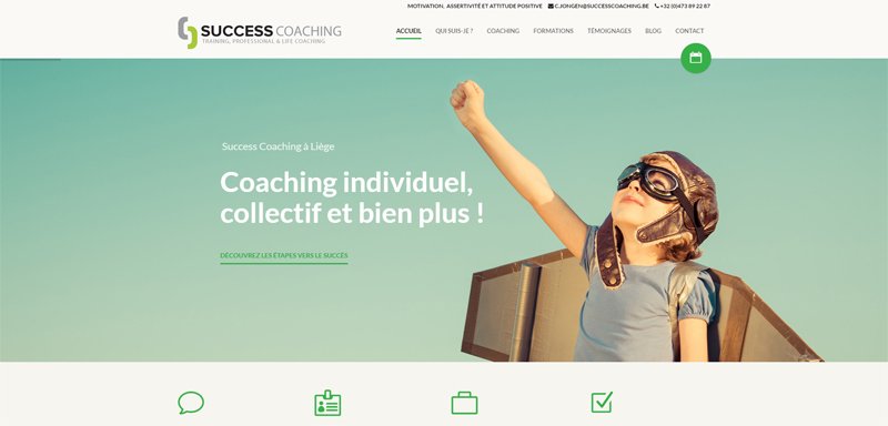 site web pour du coaching à liège